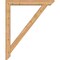 Ekena Millwork Traditional Slat Smooth Bracket w/ Offset Brace, Western Red Cedar, 5 1/2"W x 36"D x 44"H BKT0604X36X44TRA06SWR - alternate 4